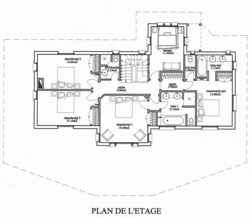 Plan de maison en bois Darblay & Wood Etage