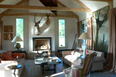 Salon maison en bois en Normandie Darblay and Wood