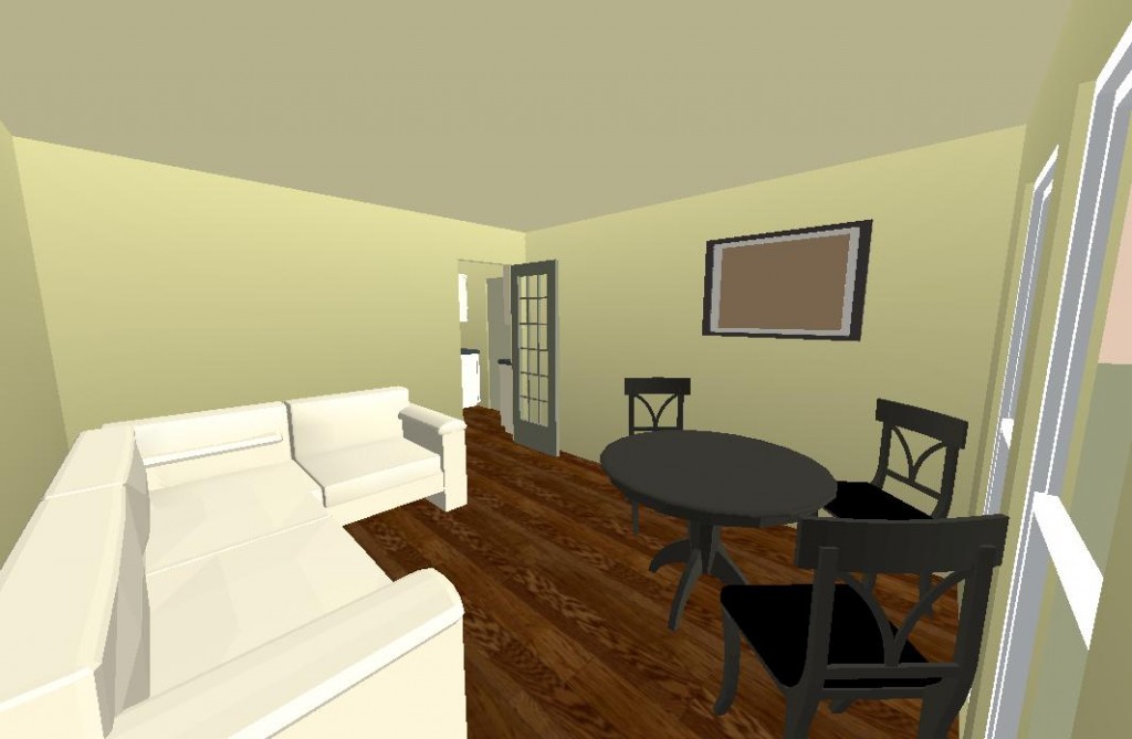 Plan Studio Trouville 3D Vue Baie